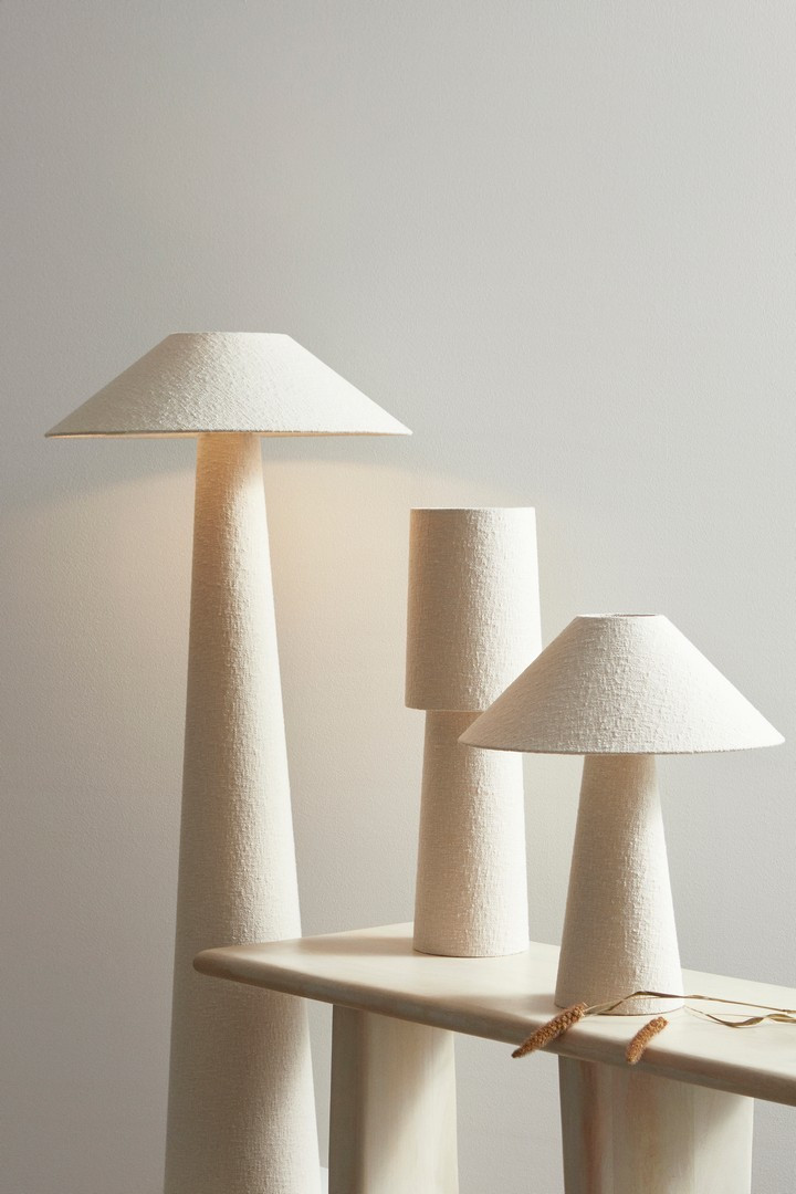 LÁMPARA DE PIE LAMKI CREMA H120 - Imagen 2