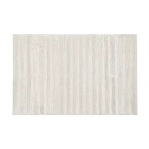 ALFOMBRA CREMA TEJIDO DECORACIÓN 160 X 230 CM