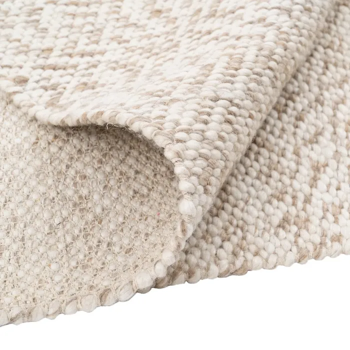 ALFOMBRA CREMA TEJIDO DECORACIÓN 160 X 230 CM - Imagen 2