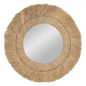 ESPEJO FIBRA NATURAL DECORACIÓN