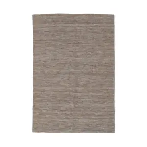 ALFOMBRA MARRÓN TEJIDO DECORACIÓN 160 X 230 CM