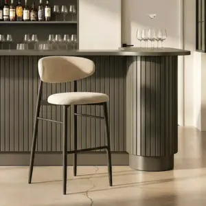 TABURETE 75CM GRIS TEJIDO-METAL 54 X 52 X 105 CM