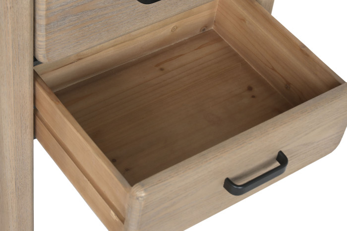 MESITA DE NOCHE ABETO METAL - Imagen 3