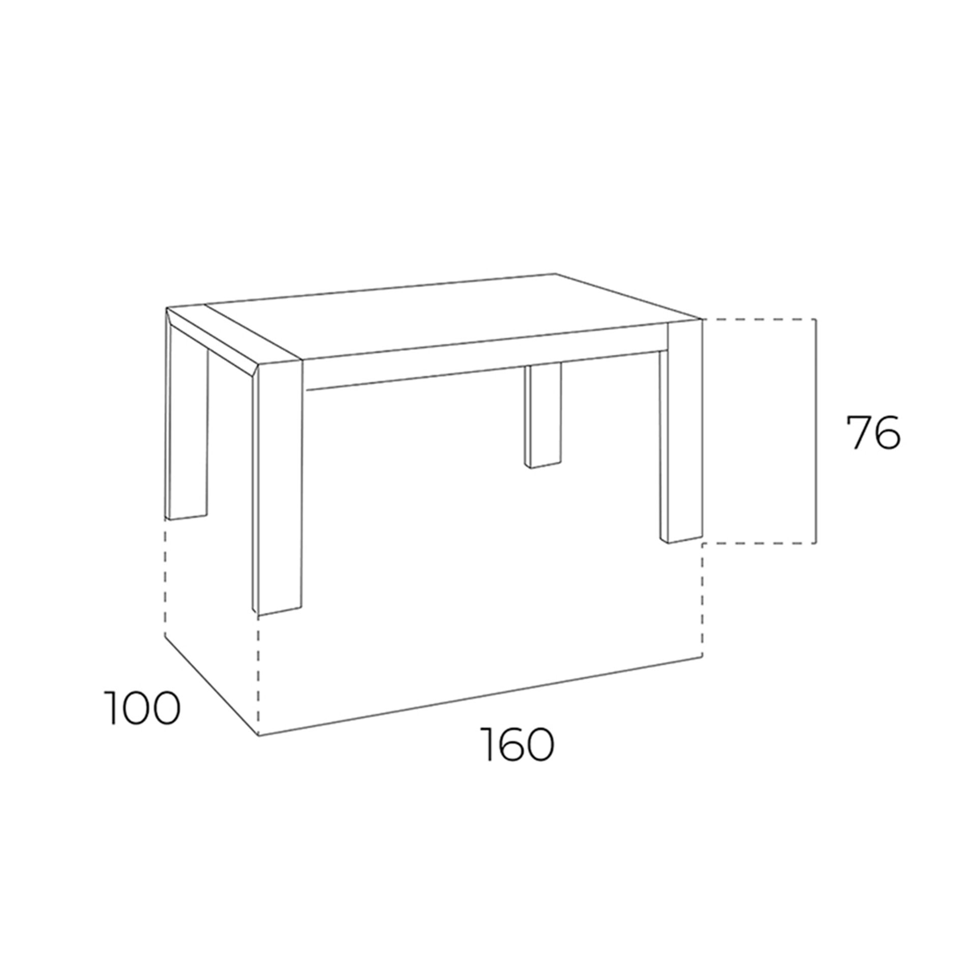 Mesa comedor extensible rectangular nogal - Imagen 9