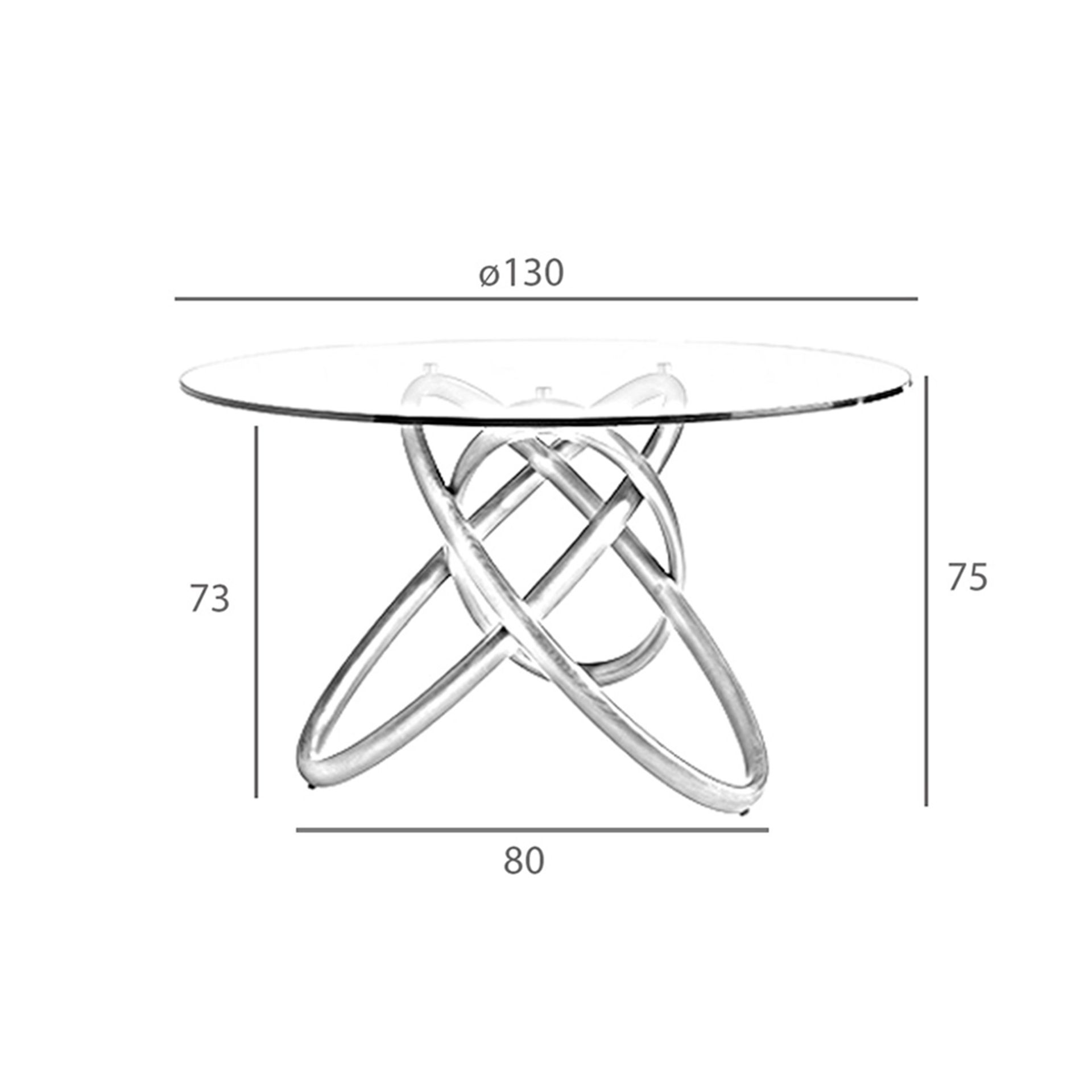 Mesa comedor redonda cristal templado y nogal - Imagen 9