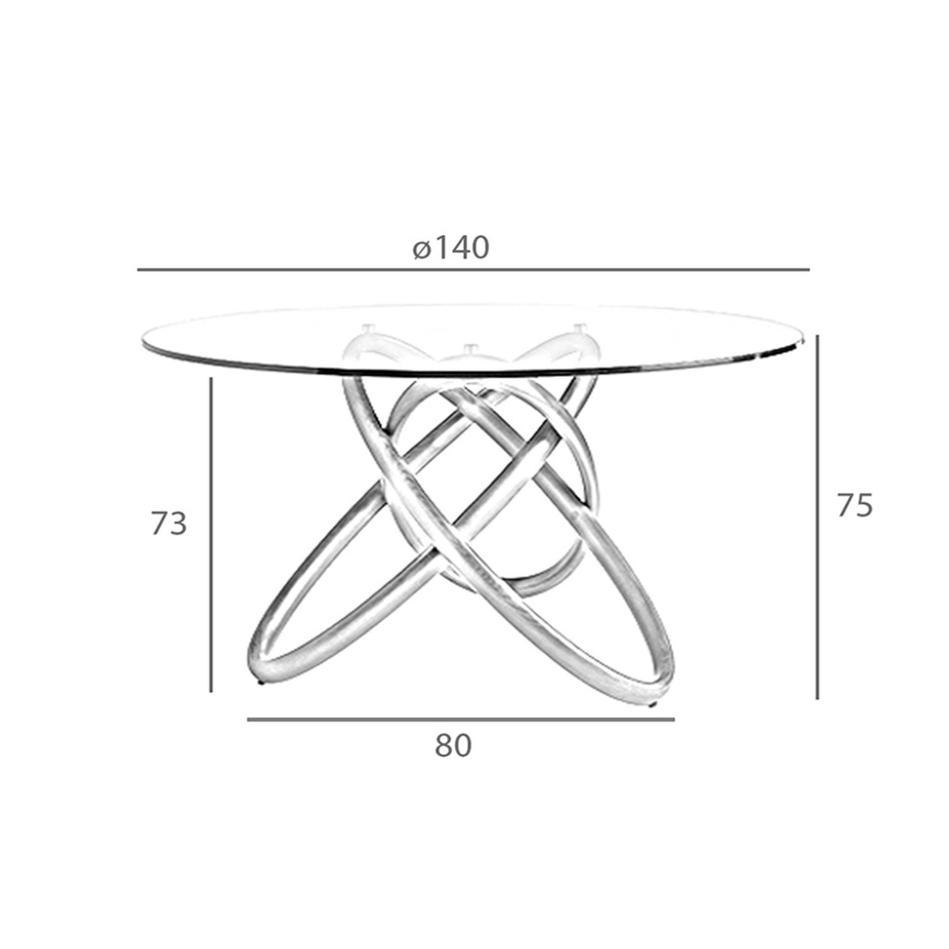 Mesa comedor redonda cristal templado y nogal - Imagen 9
