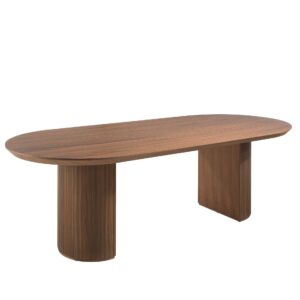 Mesa comedor ovalada medio punto nogal Angel Cerdá