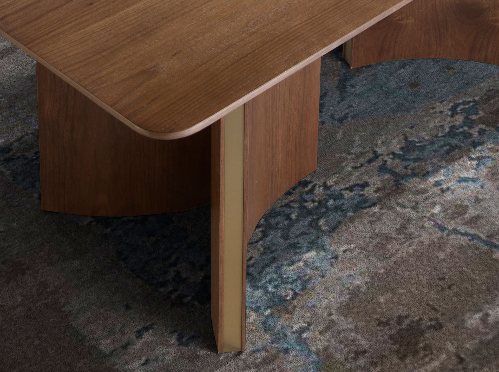 Mesa comedor rectangular nogal - Imagen 7