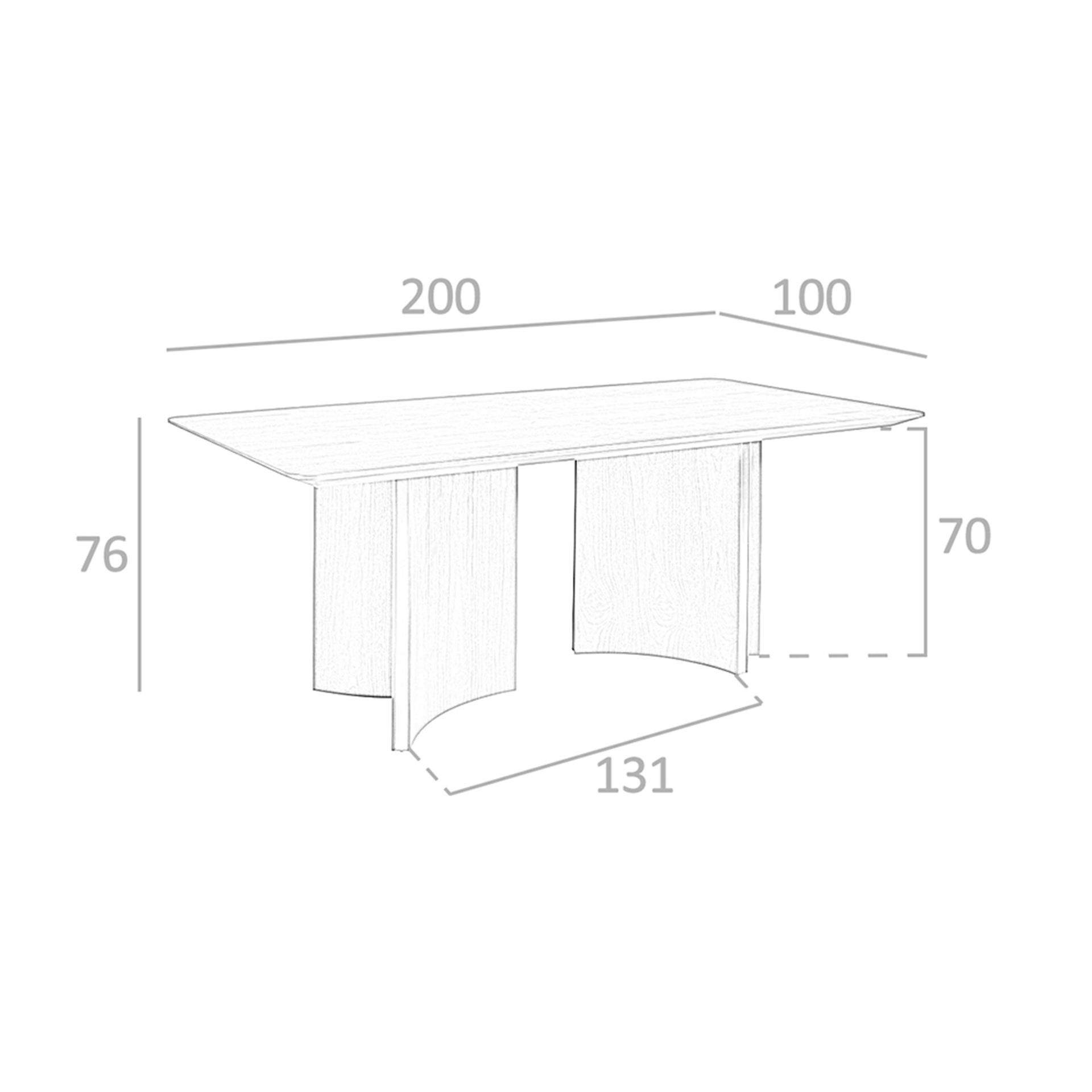 Mesa comedor rectangular nogal - Imagen 9