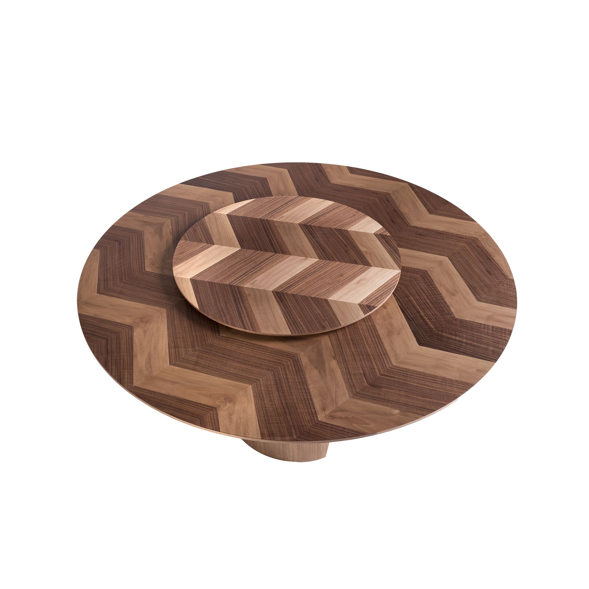 Mesa comedor redonda nogal - Imagen 7