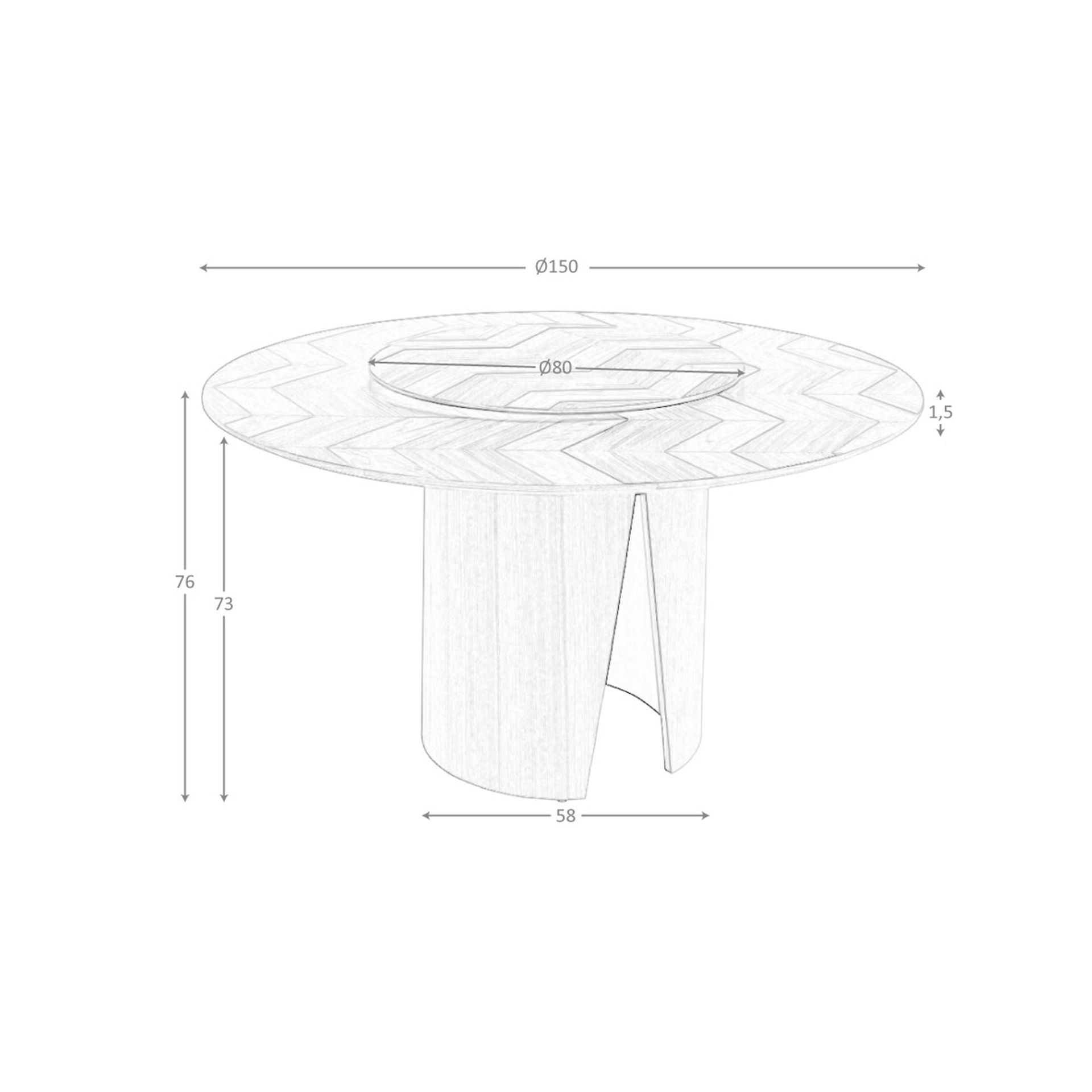Mesa comedor redonda nogal - Imagen 9