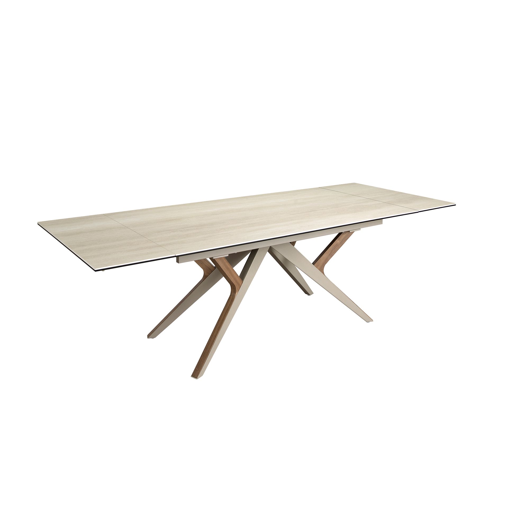 Mesa comedor extensible rectangular mármol porcelánico