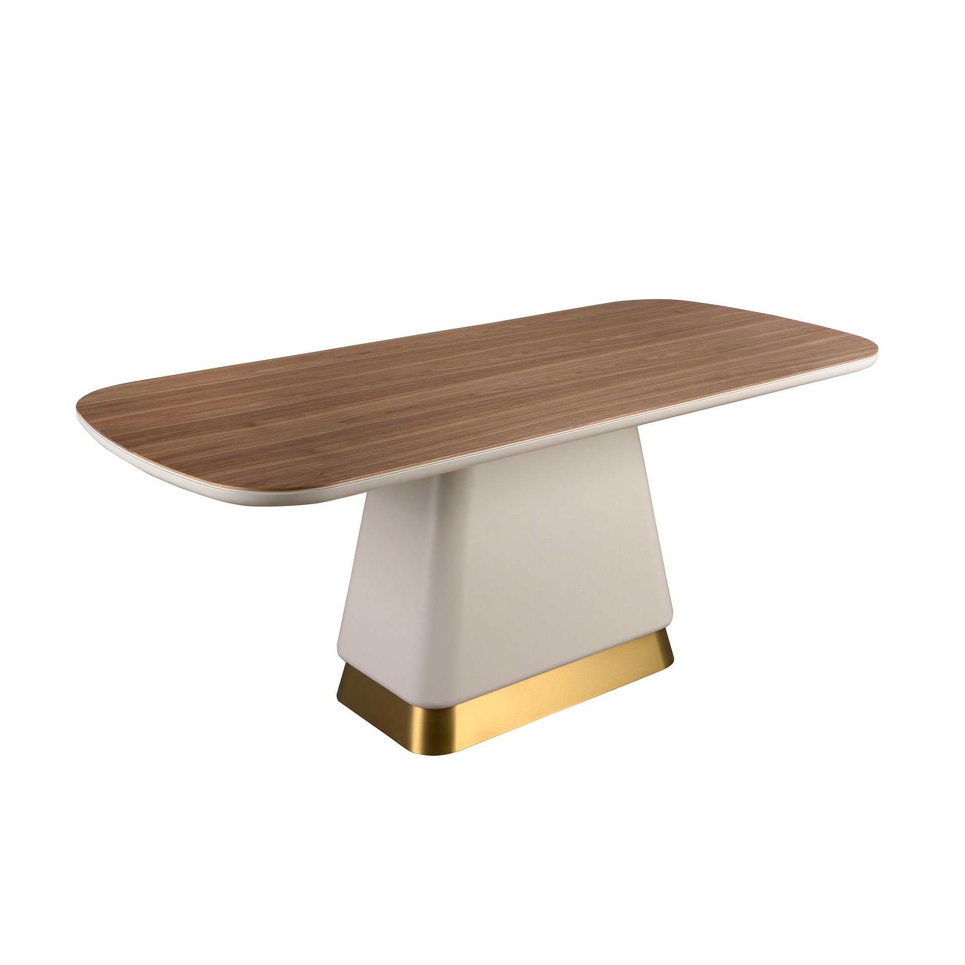Mesa comedor rectangular nogal y madera beige Angel Cerdá