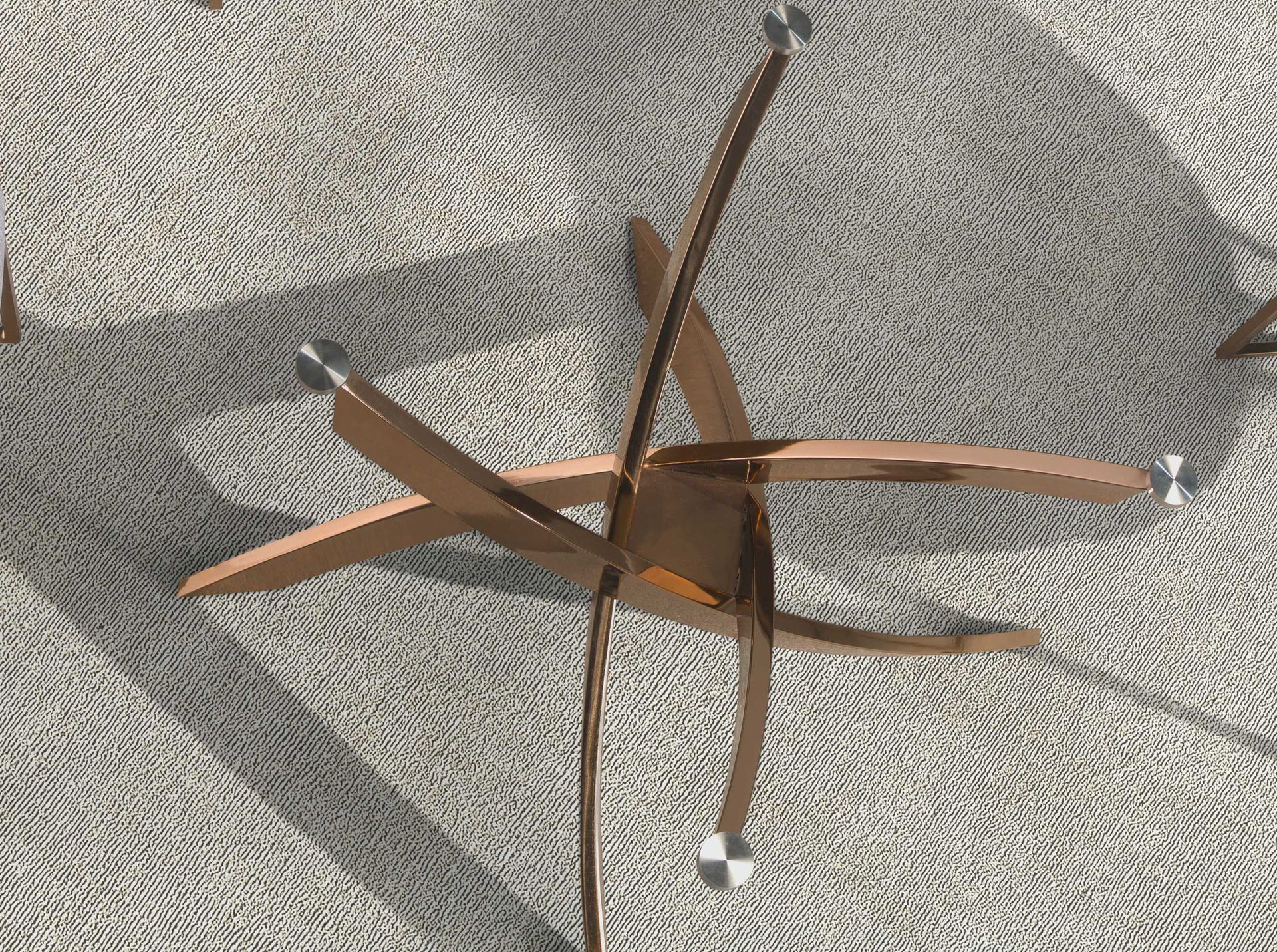 Mesa comedor rectangular cristal templado y acero rosa - Imagen 7