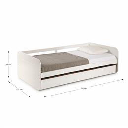 Camas NIDO REDONA 90CM BLANCO - Imagen 2