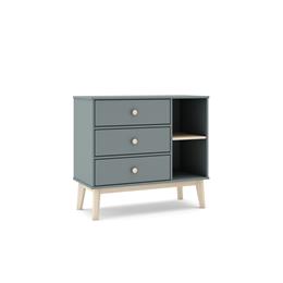 CÓMODA ESTEBAN 3C2H VERDE KAKI 444C/BLANCO WAX