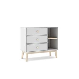 CÓMODA ESTEBAN 3C2H BLANCO/BLANCO WAX