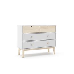 CÓMODA ESTEFANIA 2+2C BLANCO/BLANCO WAX