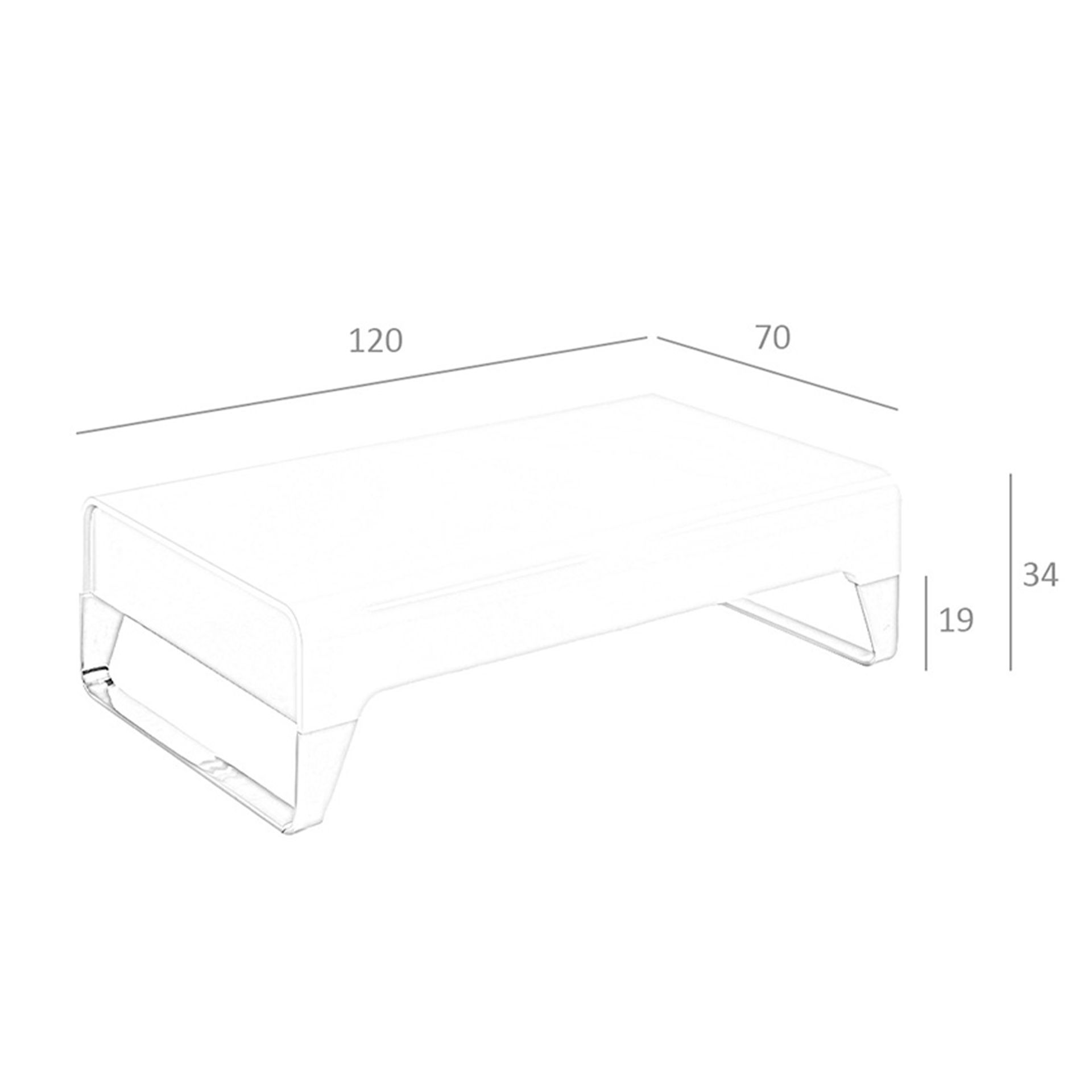 Mesa centro rectangular nogal y acero cromado - Imagen 9
