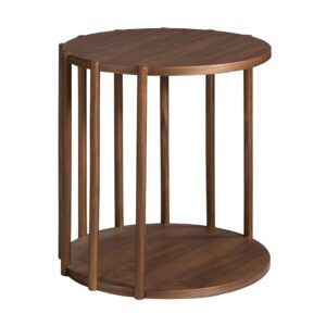 Mesa rincón redonda nogal Angel Cerdá