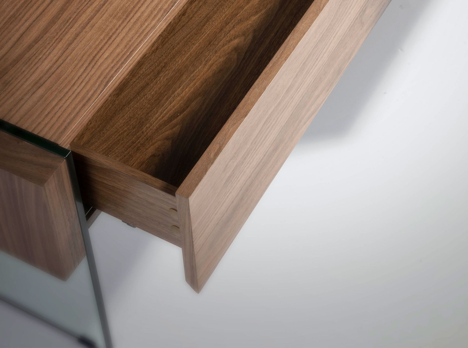 Mesa centro rectangular nogal y cristal templado - Imagen 6