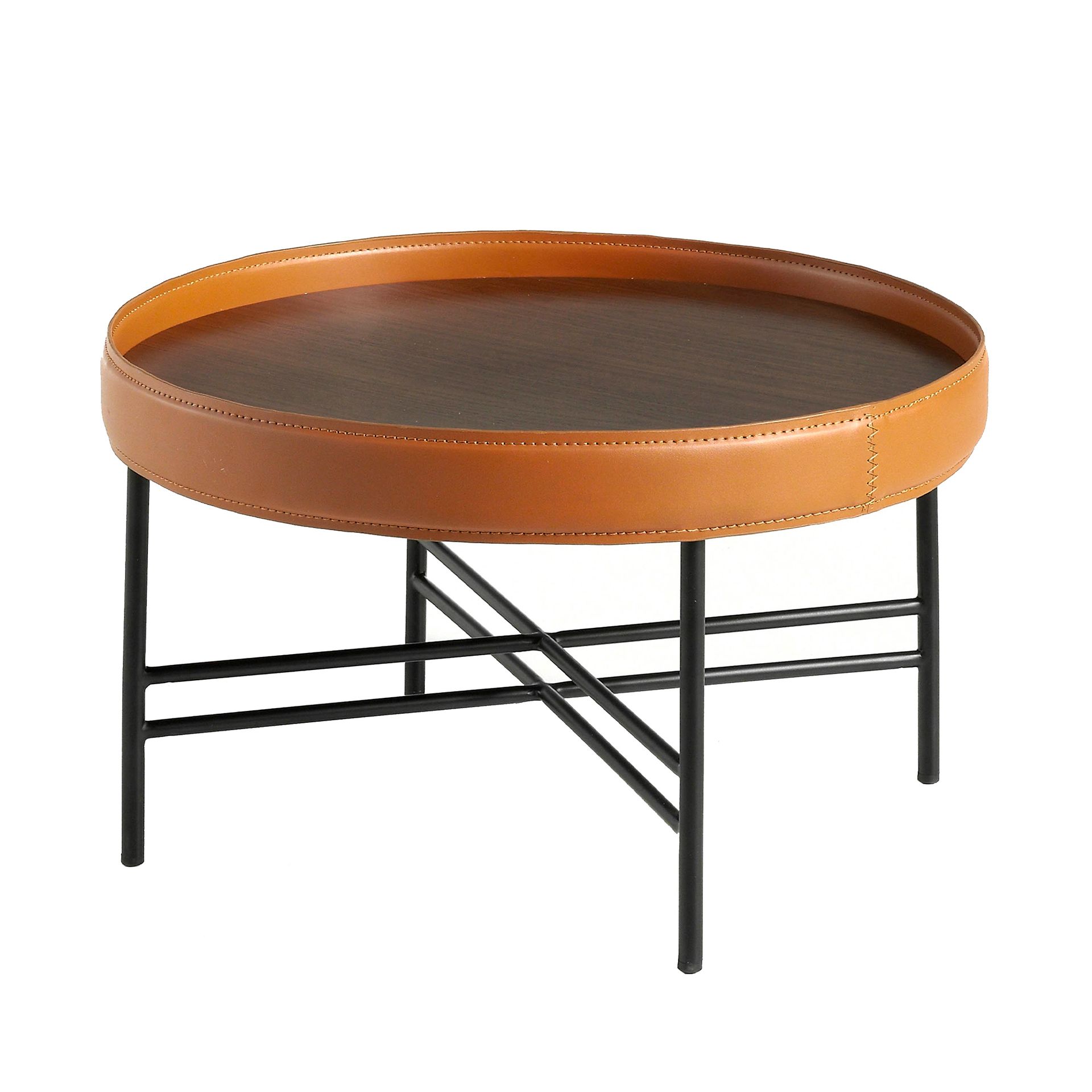 Mesa centro redonda polipiel