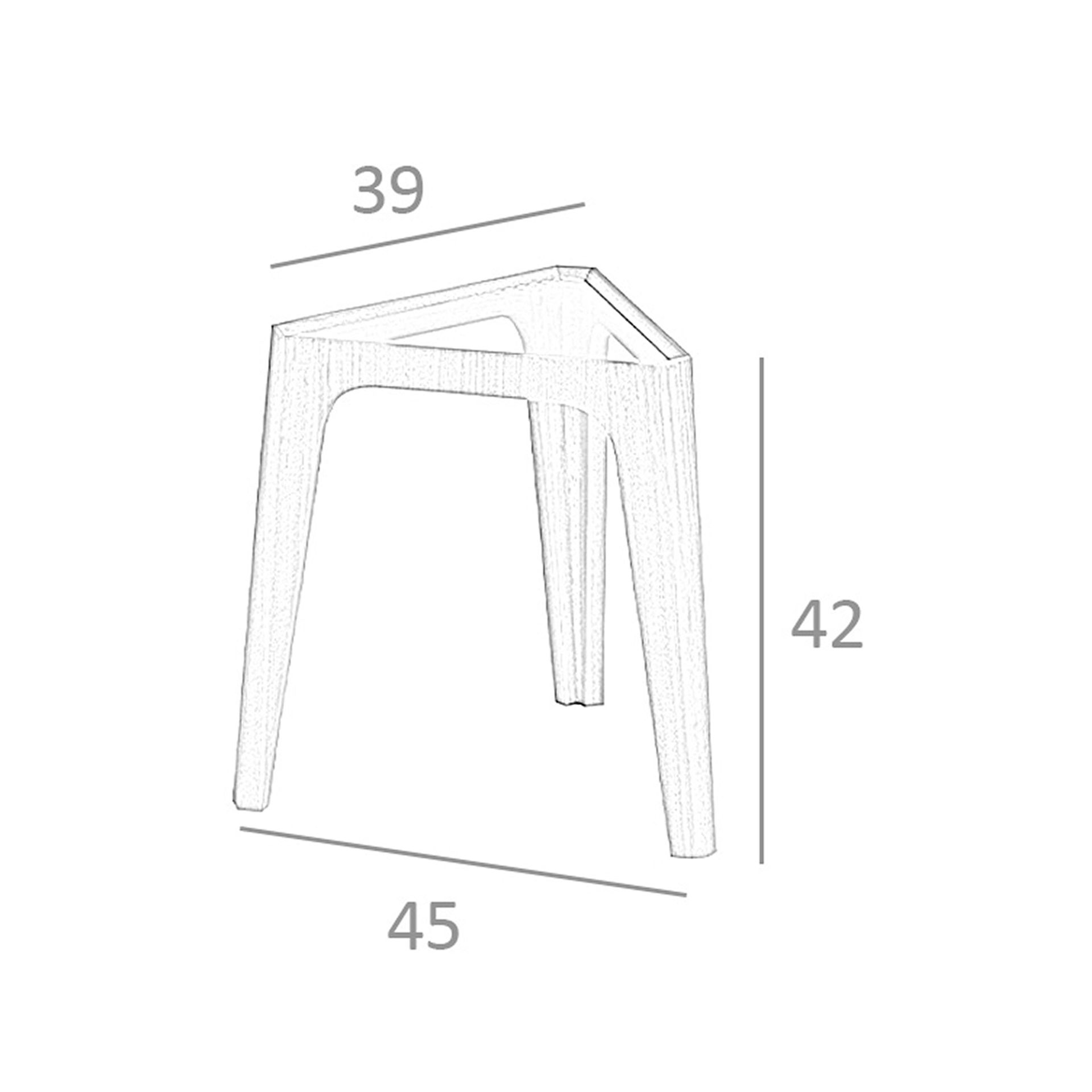 Mesa rincón triangular cristal templado y nogal - Imagen 7