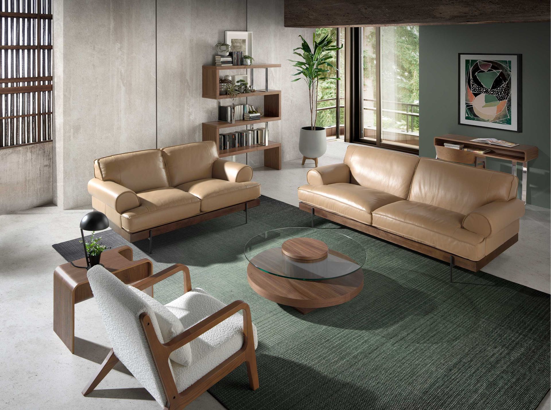 Mesa rincón rectangular nogal - Imagen 6