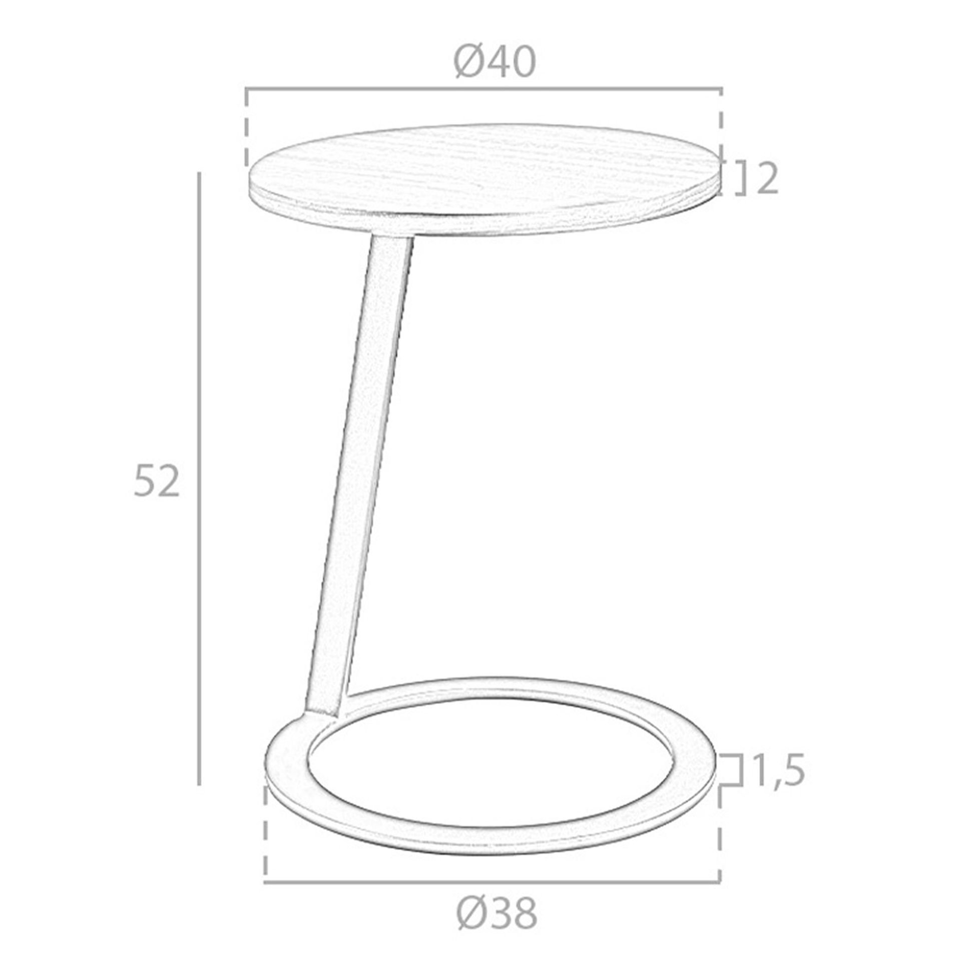 Mesa rincón redonda nogal y acero negro - Imagen 8