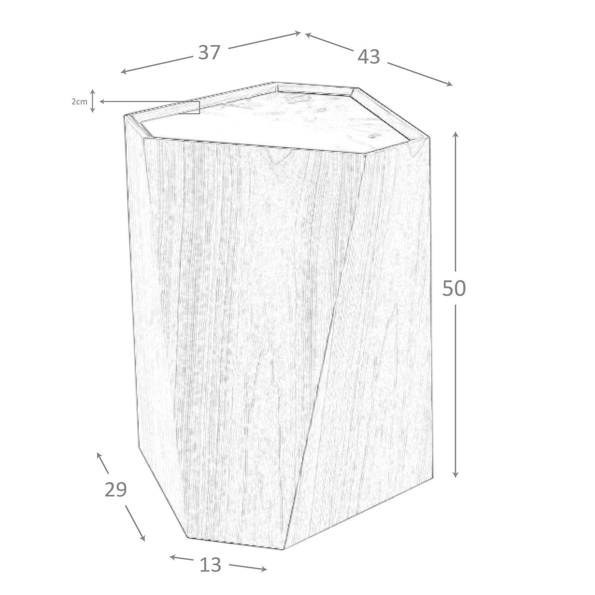 Mesa rincón triangular mármol porcelánico y nogal - Imagen 7