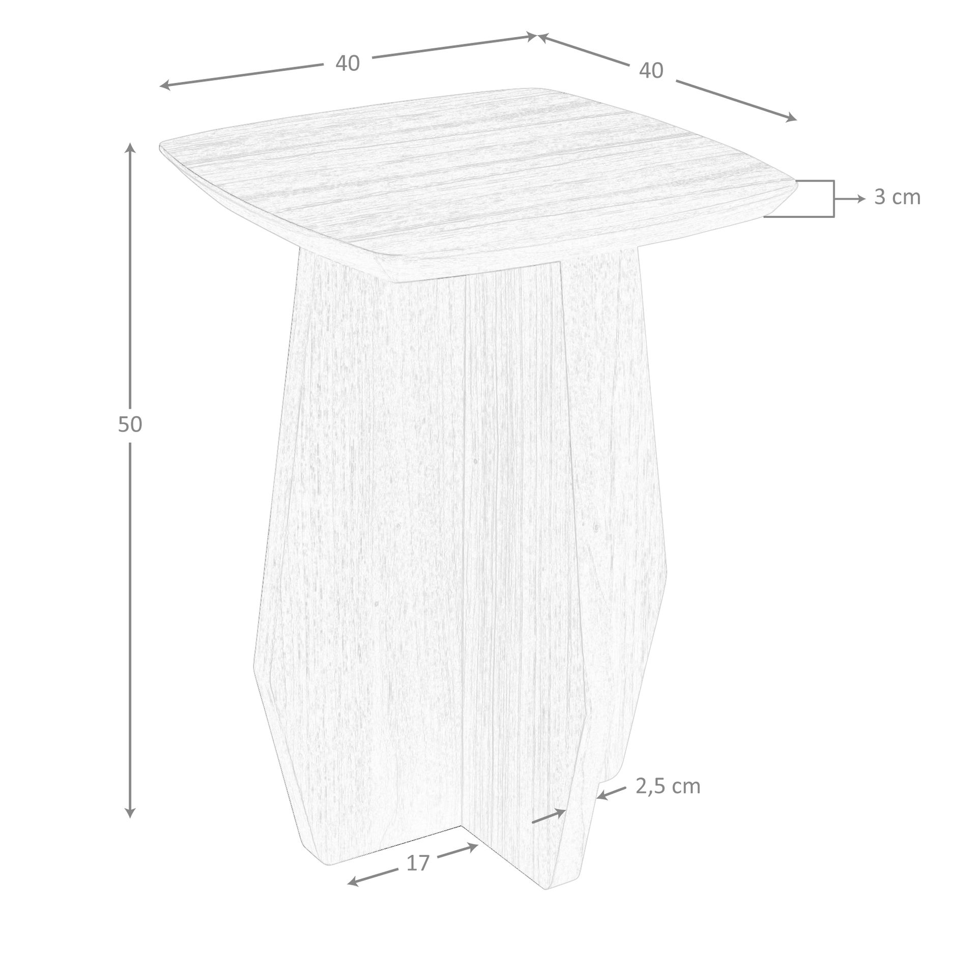 Mesa rincón cuadrada nogal - Imagen 9