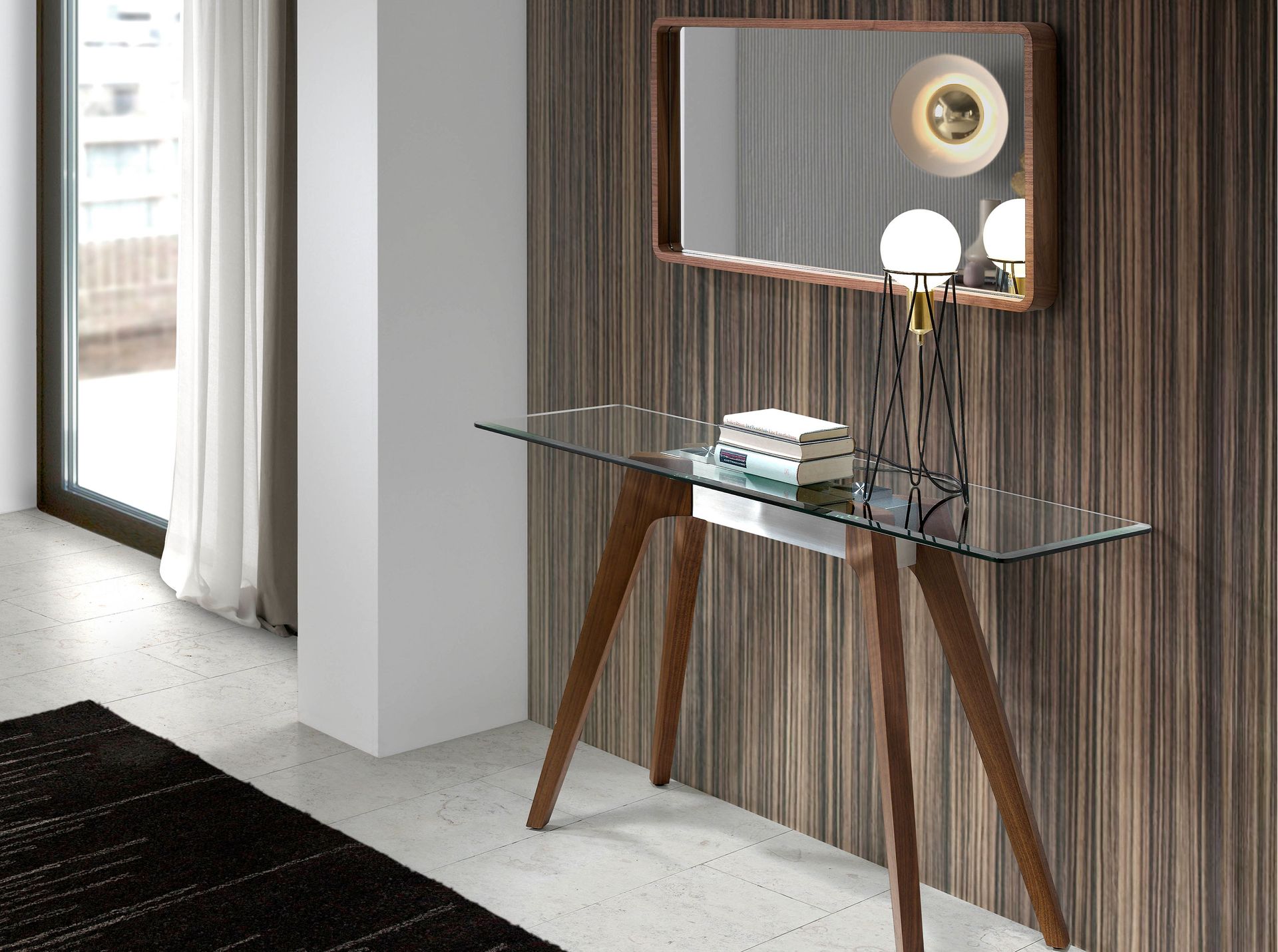 Espejo pared rectangular nogal - Imagen 8