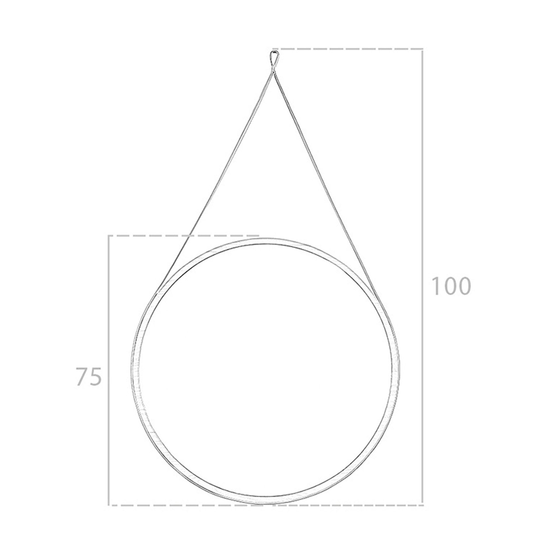 Espejo pared redondo nogal - Imagen 7