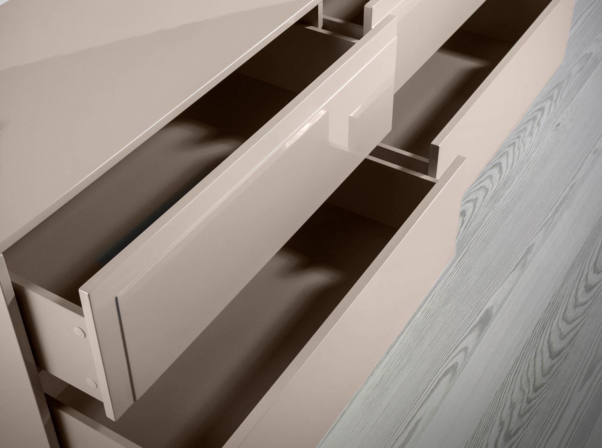 Aparador madera beige y nogal - Imagen 6