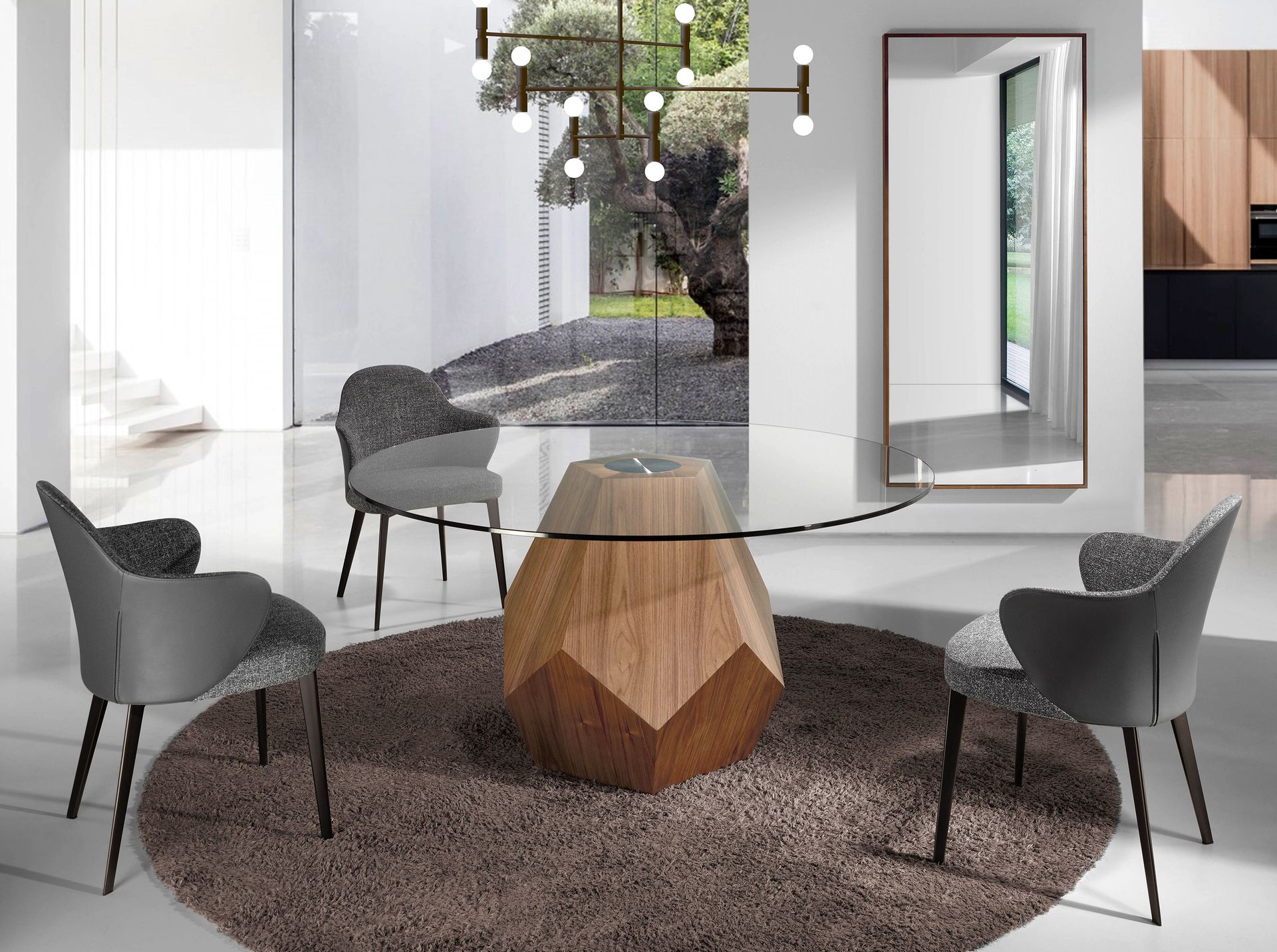 Espejo pared rectangular nogal - Imagen 3