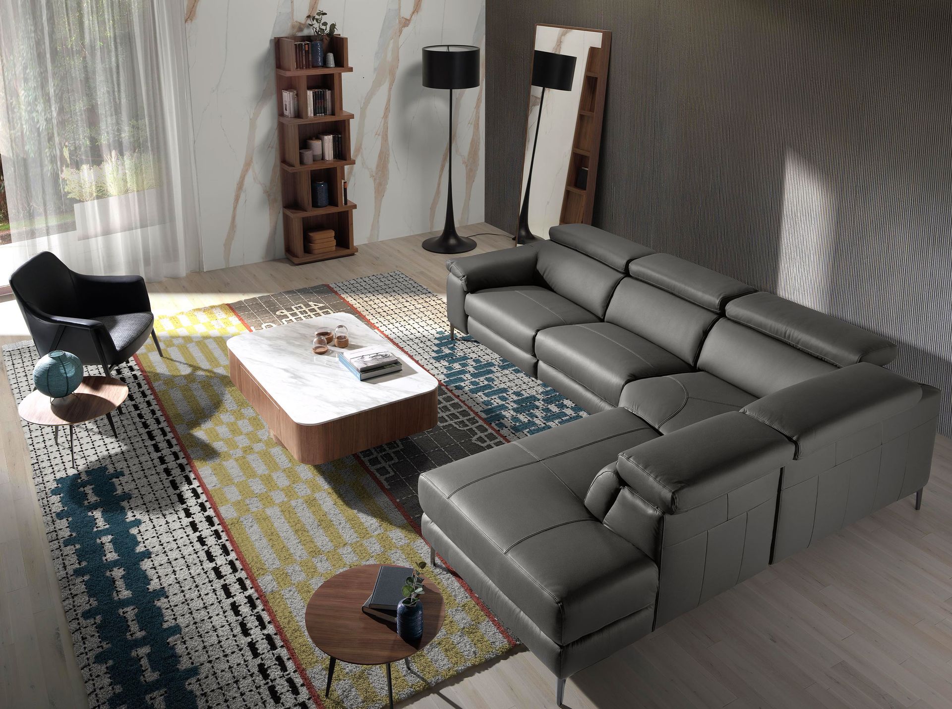 Espejo pared rectangular nogal - Imagen 5