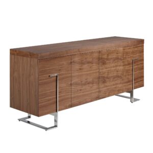 Aparador nogal y acero cromado Angel Cerdá
