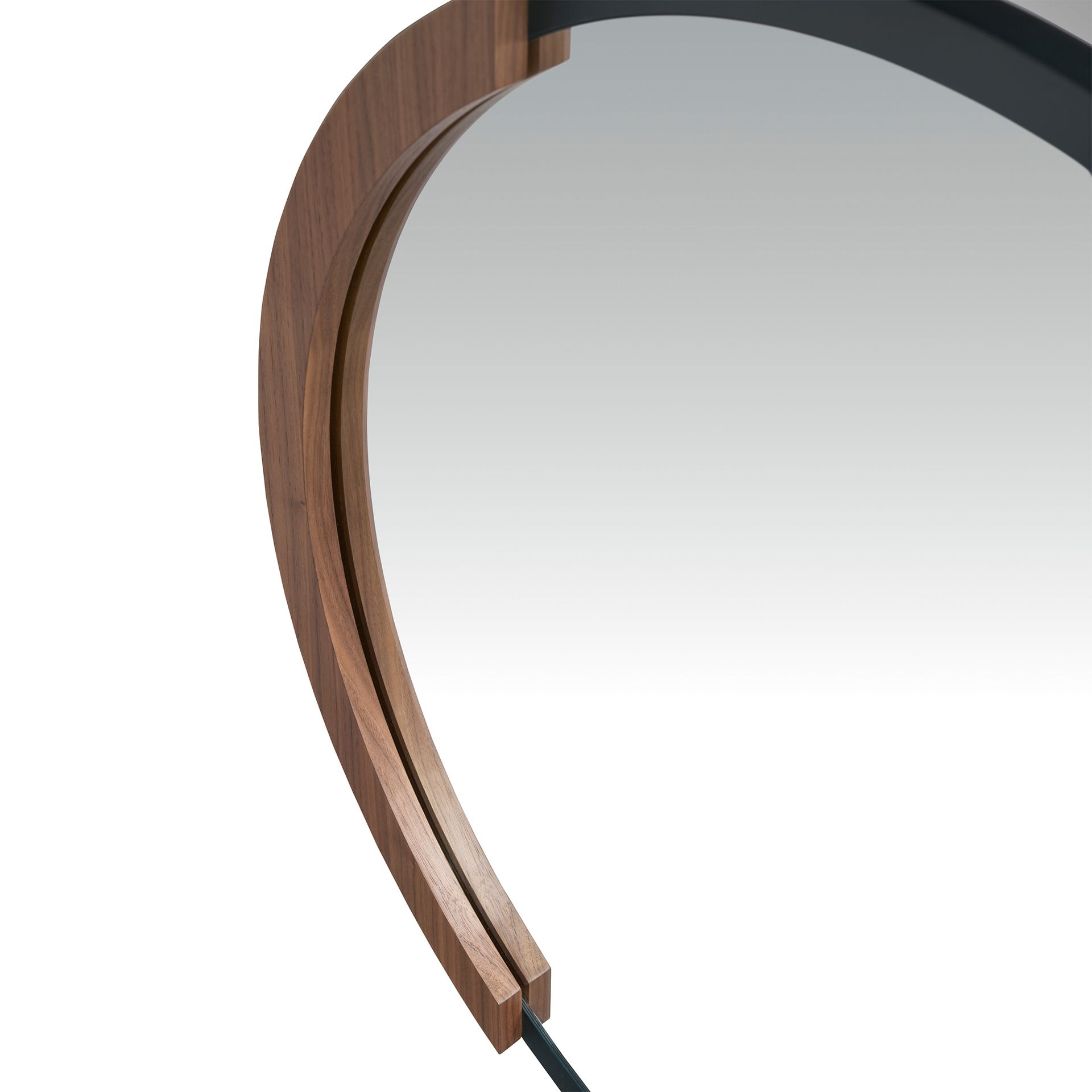 Espejo pared redondo acero negro - Imagen 6