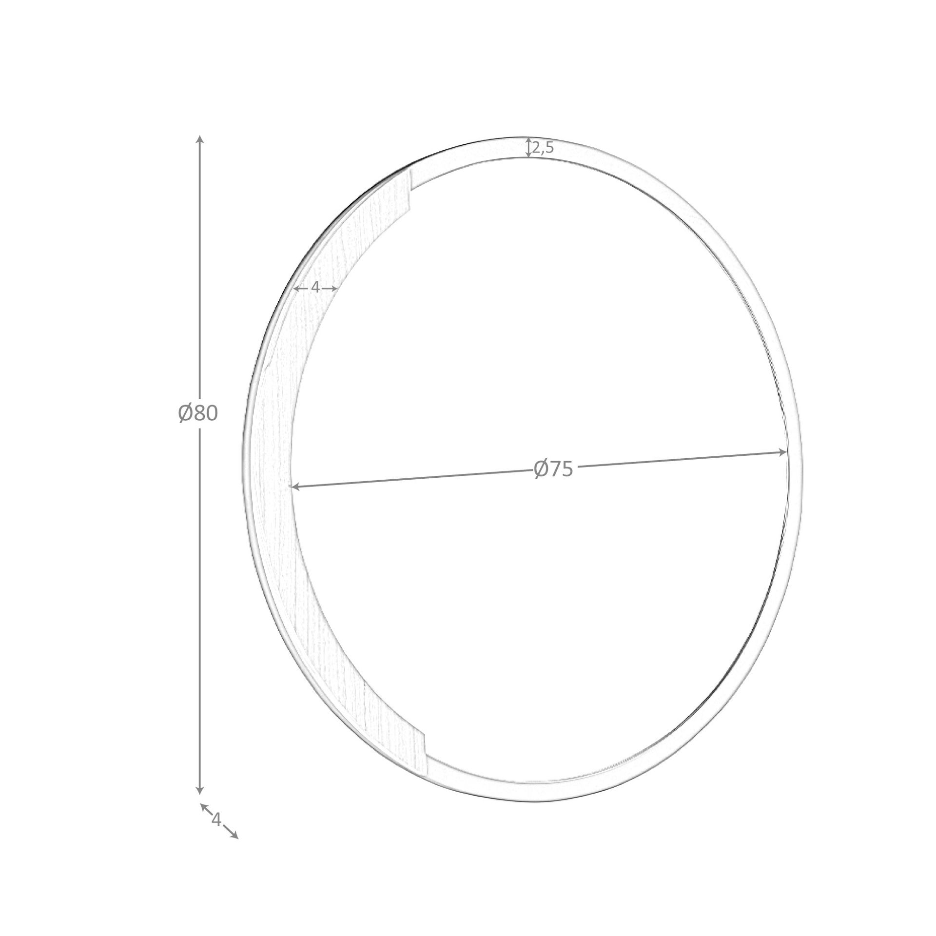 Espejo pared redondo acero negro - Imagen 7