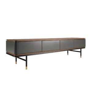Mueble TV madera gris oscuro