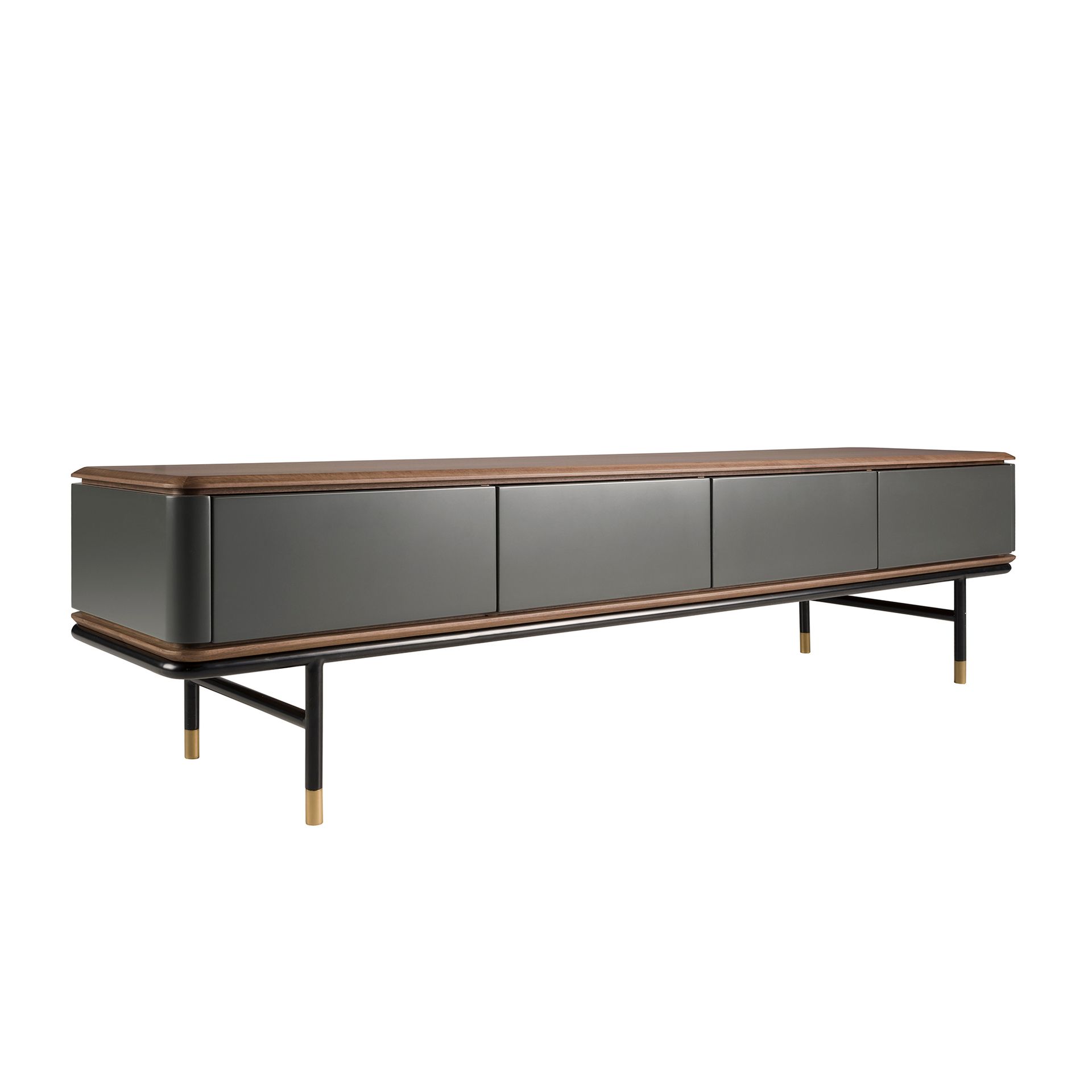 Mueble TV madera gris oscuro