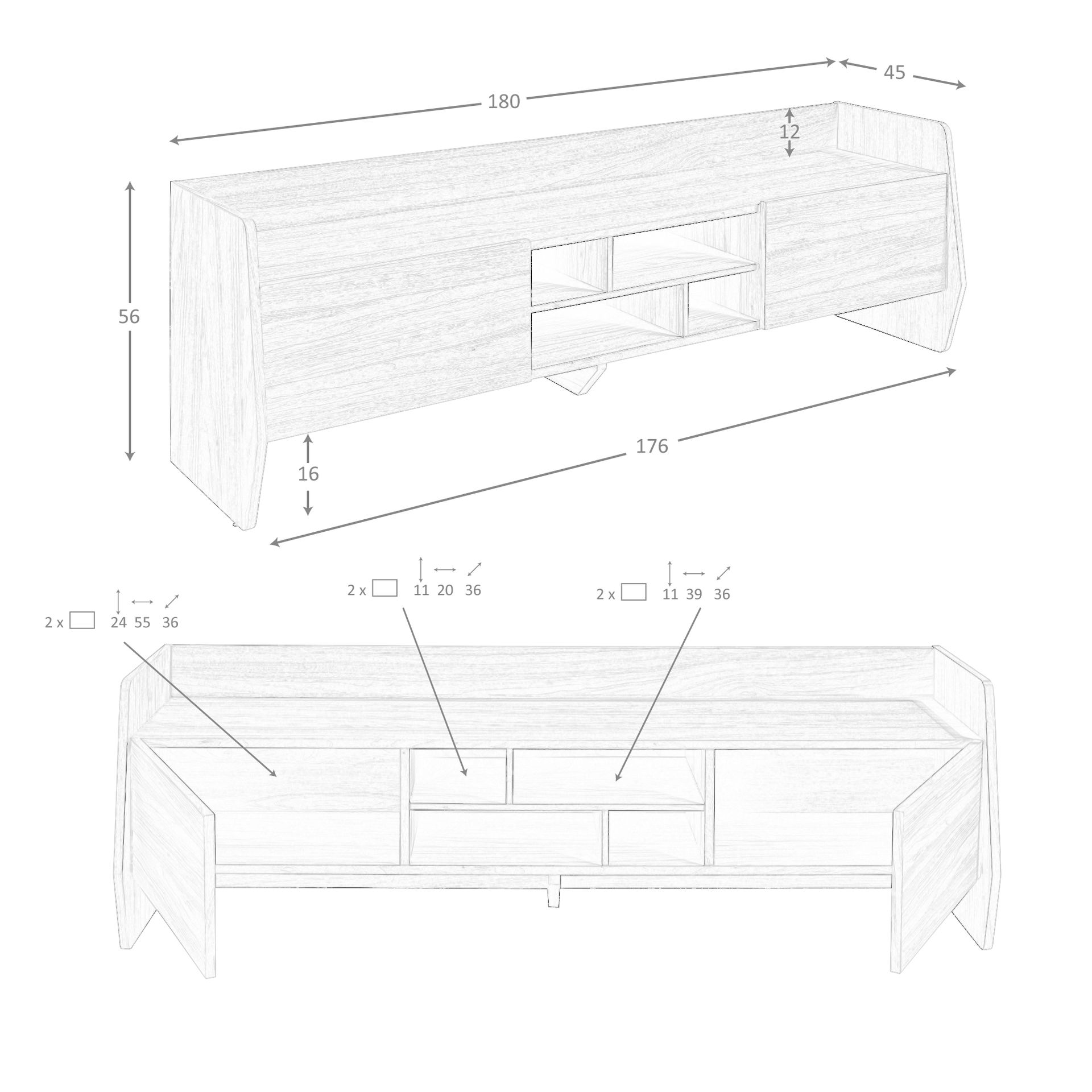 Mueble TV nogal - Imagen 6