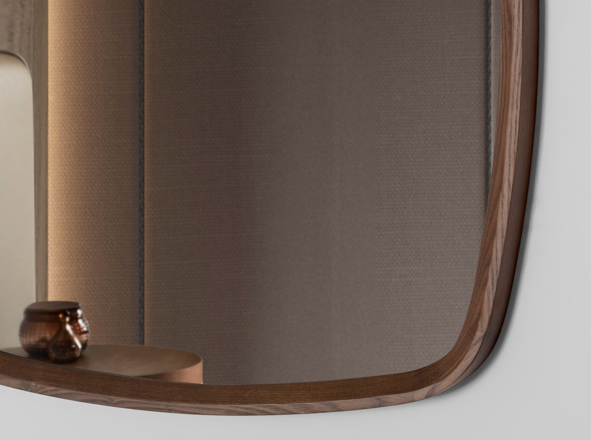 Espejo pared cuadrado nogal - Imagen 7