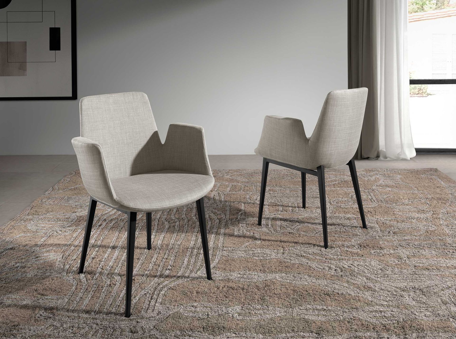 Silla tela gris - Imagen 8