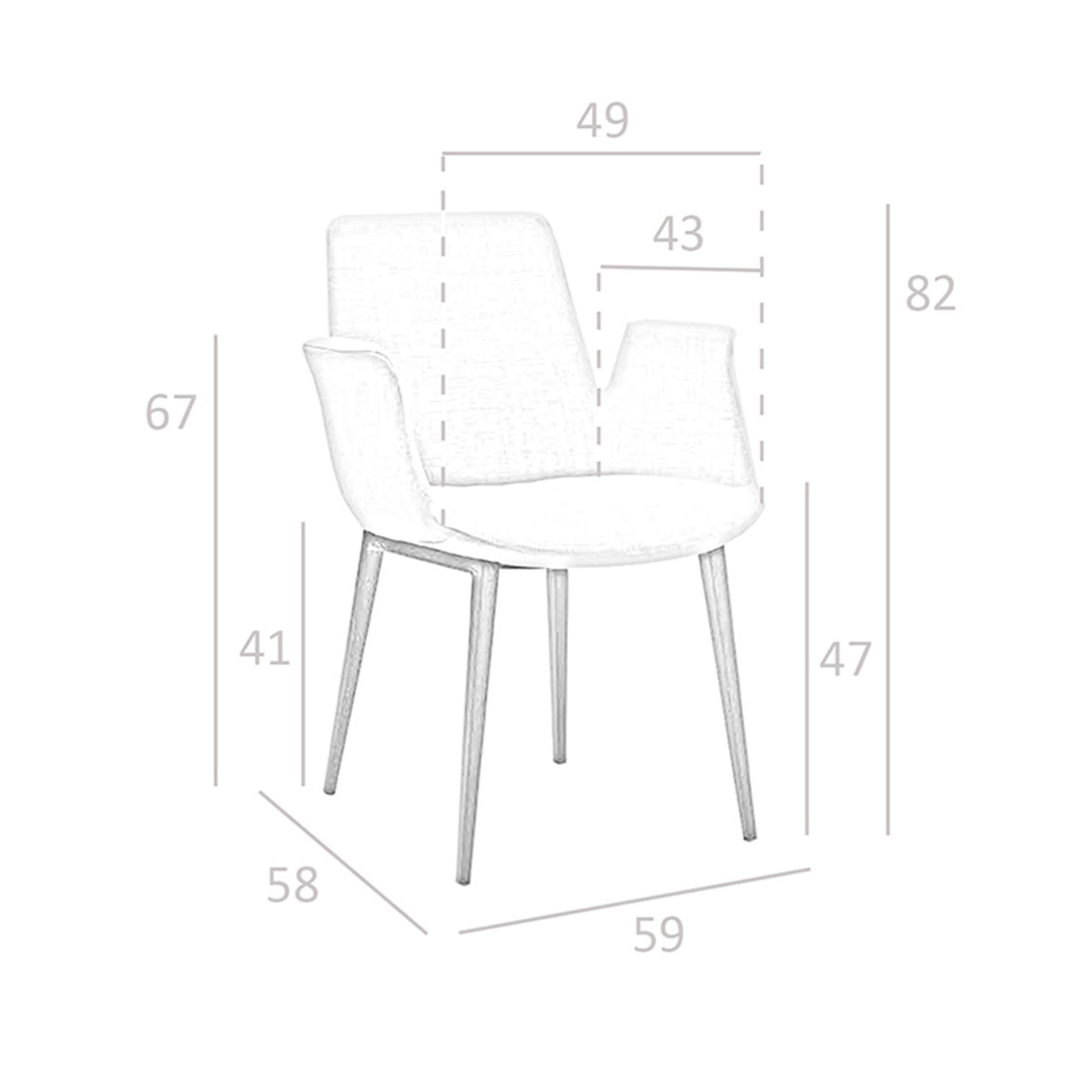 Silla tela gris - Imagen 9