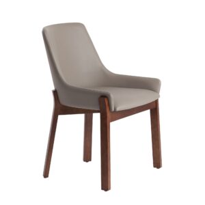 Silla polipiel visón oscuro Angel Cerdá