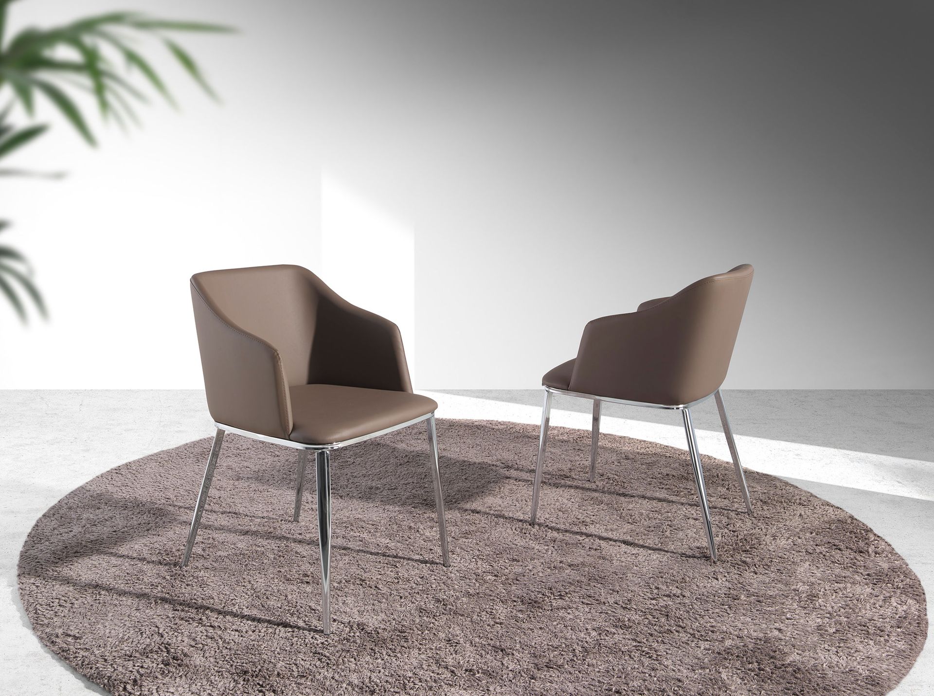 Silla polipiel marrón - Imagen 3