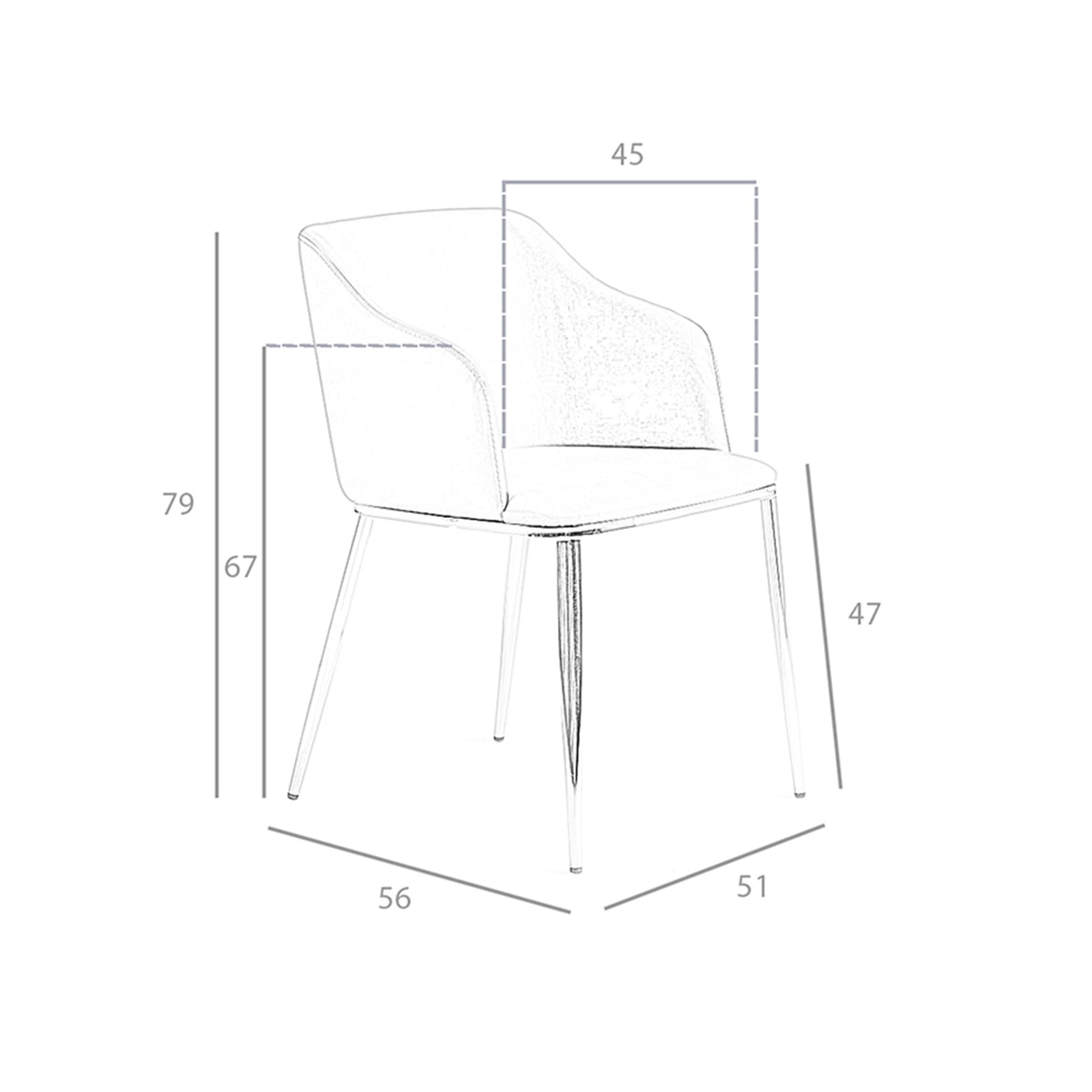 Silla polipiel marrón - Imagen 9