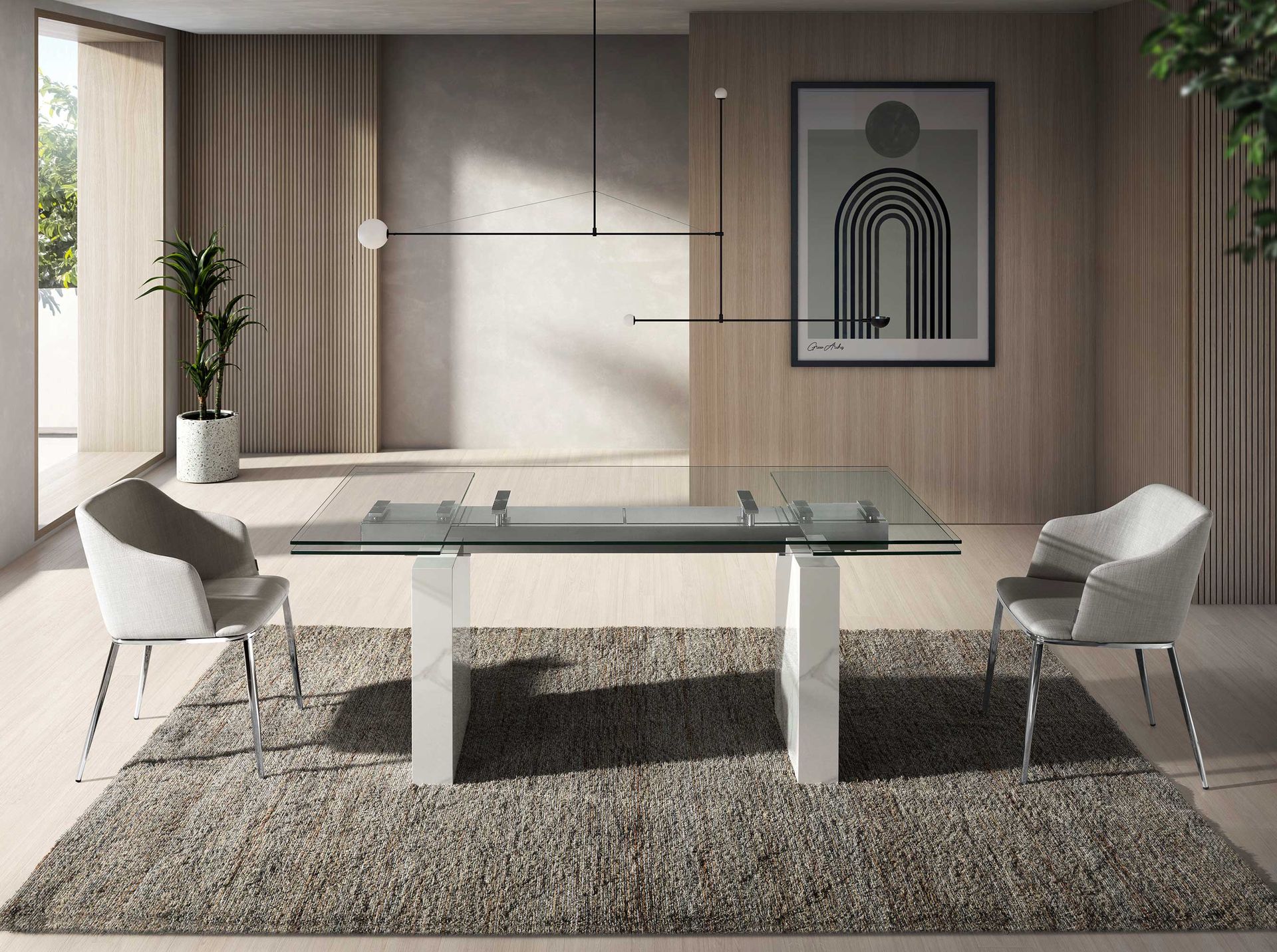 Silla tela gris - Imagen 4