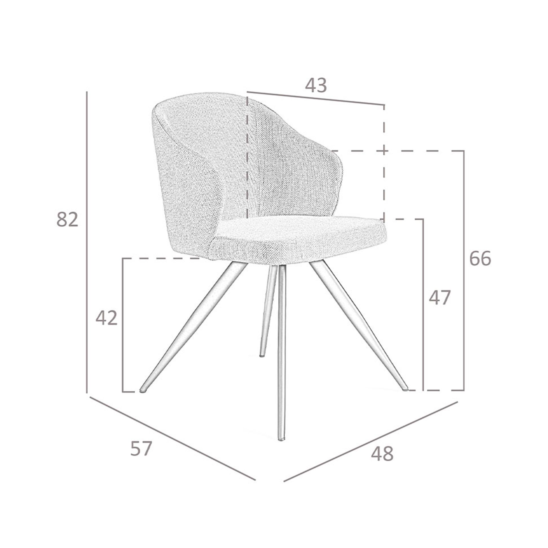 Silla tela gris - Imagen 9